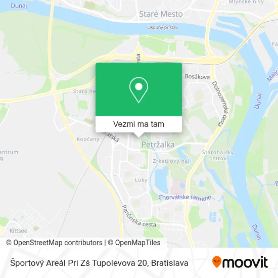 Športový Areál Pri Zš Tupolevova 20 mapa