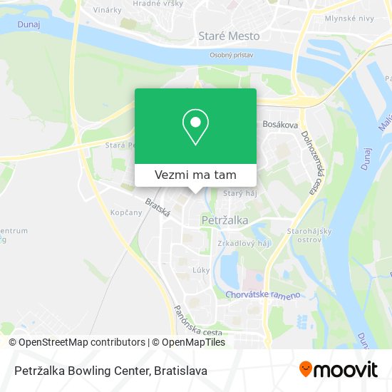 Petržalka Bowling Center mapa