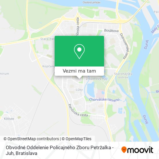 Obvodné Oddelenie Policajného Zboru Petržalka - Juh mapa