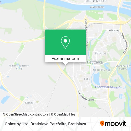 Oblastný Uzol Bratislava-Petržalka mapa