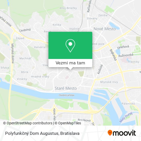 Polyfunkčný Dom Augustus mapa