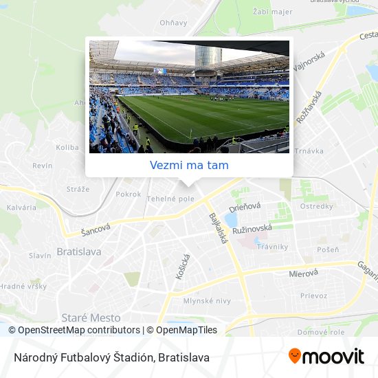 Národný Futbalový Štadión mapa