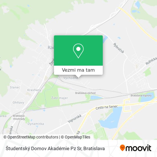 Študentský Domov Akadémie Pz Sr mapa