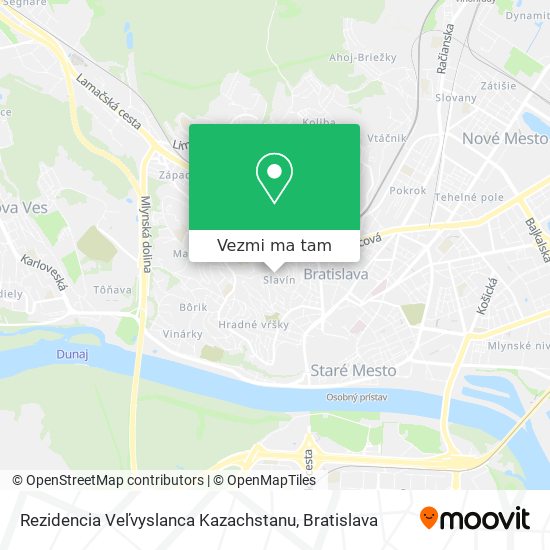 Rezidencia Veľvyslanca Kazachstanu mapa