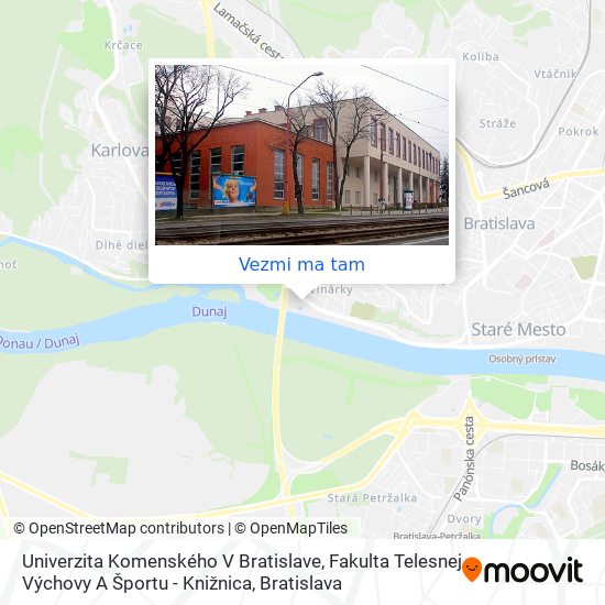 Univerzita Komenského V Bratislave, Fakulta Telesnej Výchovy A Športu - Knižnica mapa