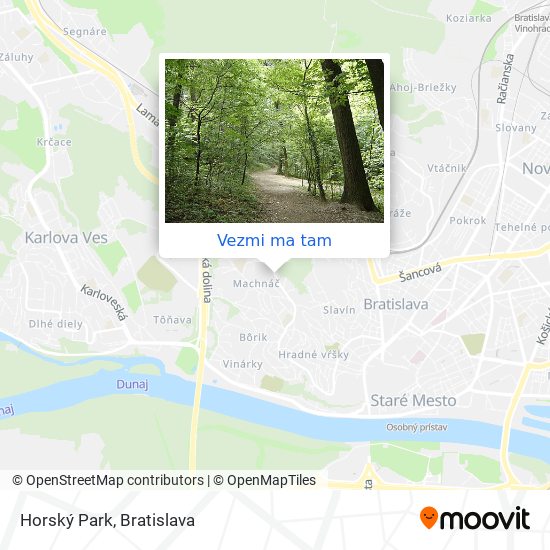 Horský Park mapa