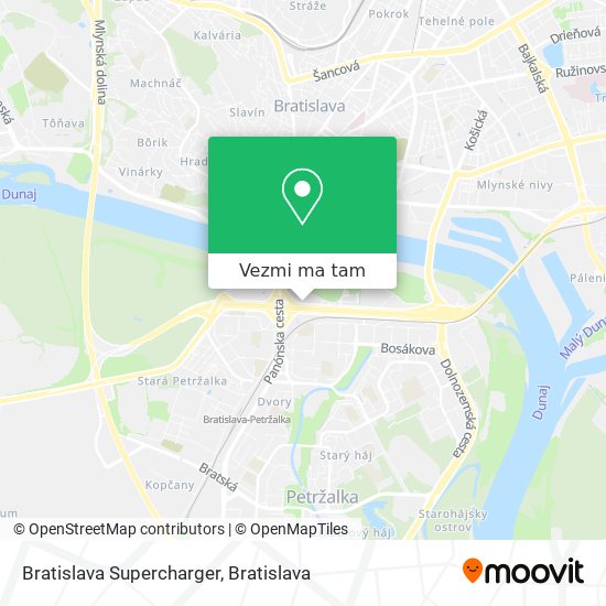 Bratislava Supercharger mapa