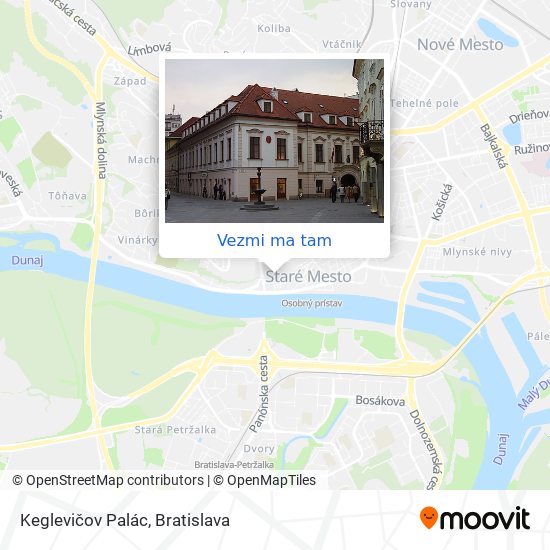 Keglevičov Palác mapa
