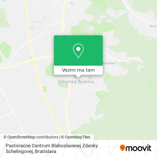 Pastoračné Centrum Blahoslavenej Zdenky Schelingovej mapa