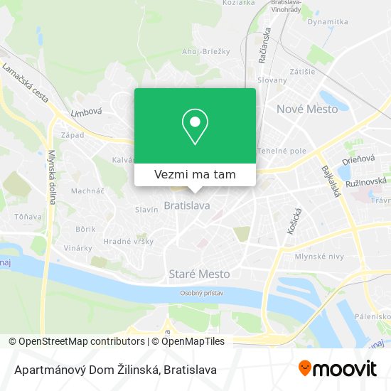 Apartmánový Dom Žilinská mapa