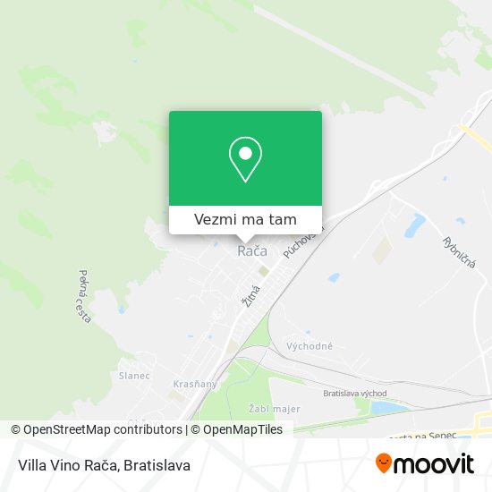 Villa Vino Rača mapa