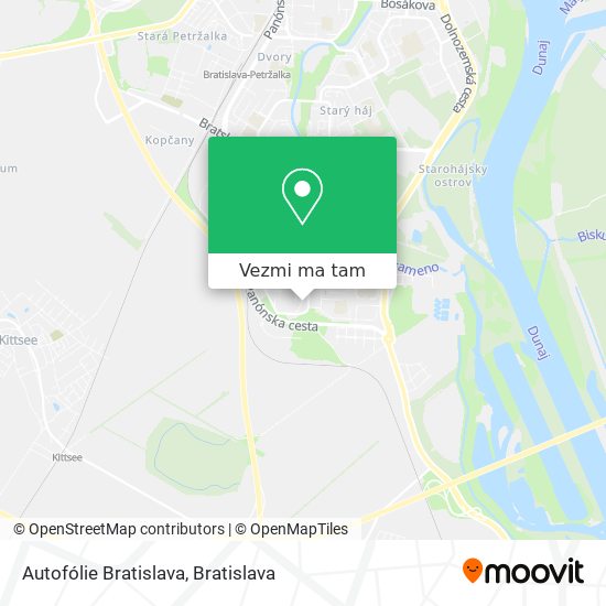 Autofólie Bratislava mapa