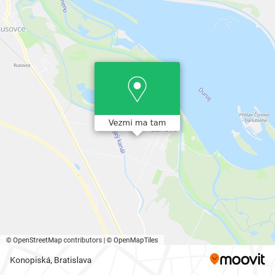 Konopiská mapa