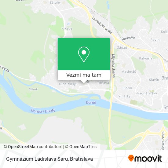 Gymnázium Ladislava Sáru mapa