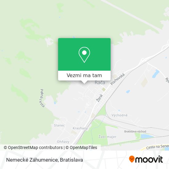 Nemecké Záhumenice mapa