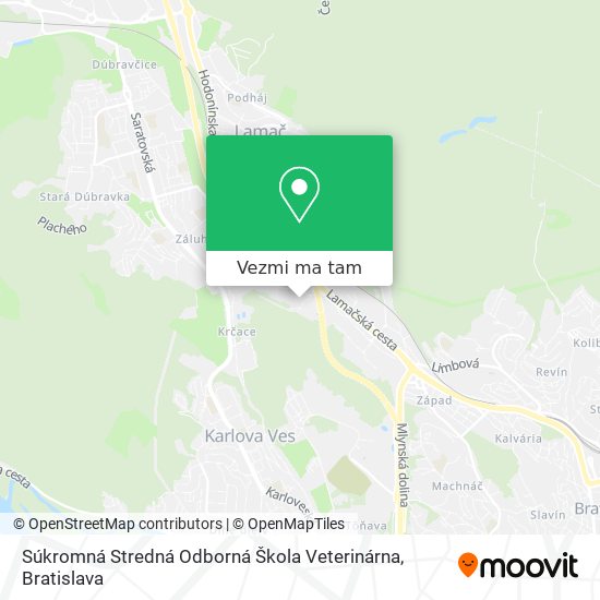 Súkromná Stredná Odborná Škola Veterinárna mapa