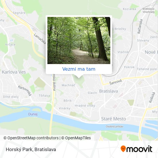 Horský Park mapa