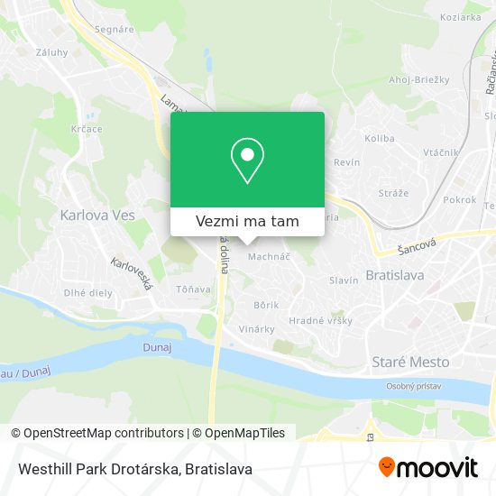 Westhill Park Drotárska mapa