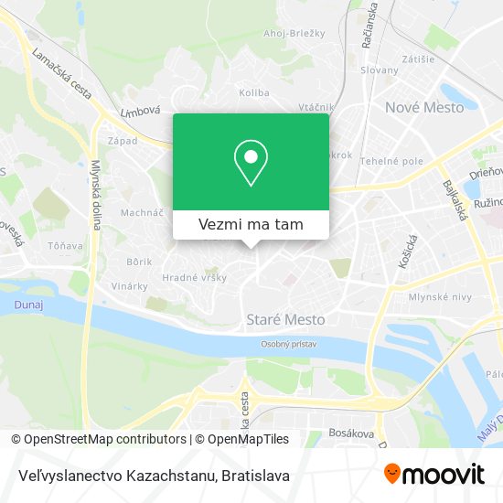 Veľvyslanectvo Kazachstanu mapa