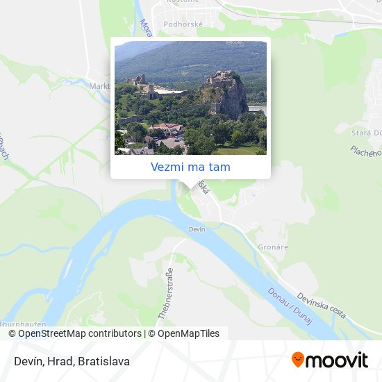 Devín, Hrad mapa