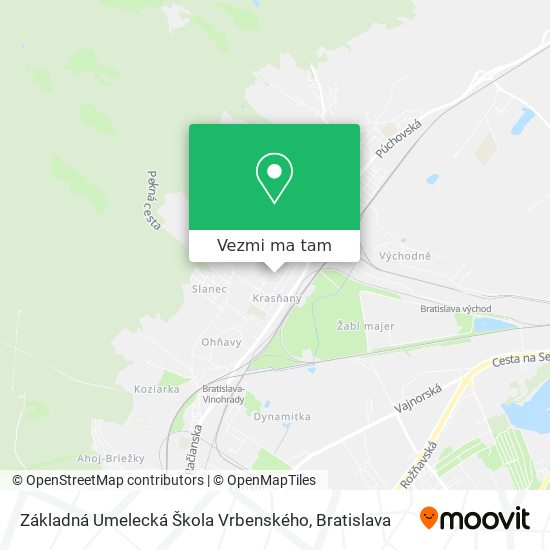 Základná Umelecká Škola Vrbenského mapa