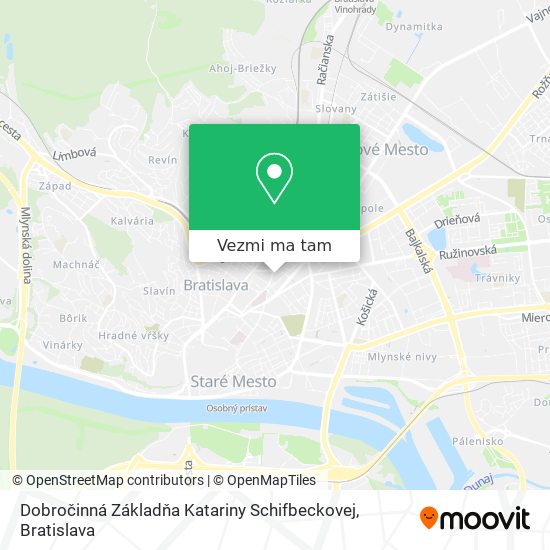 Dobročinná Základňa Katariny Schifbeckovej mapa