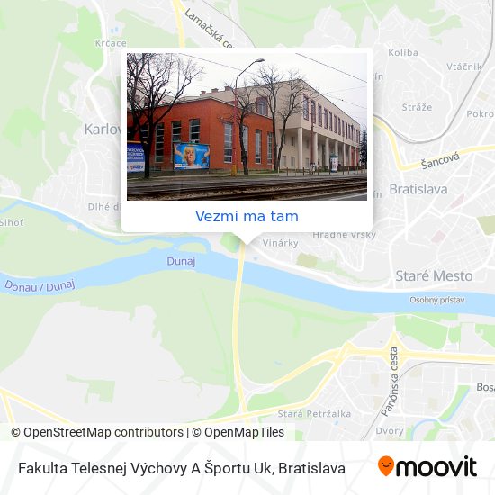 Fakulta Telesnej Výchovy A Športu Uk mapa