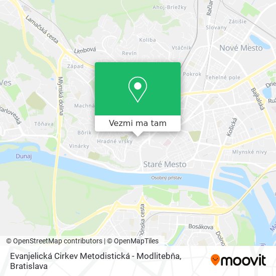 Evanjelická Cirkev Metodistická - Modlitebňa mapa