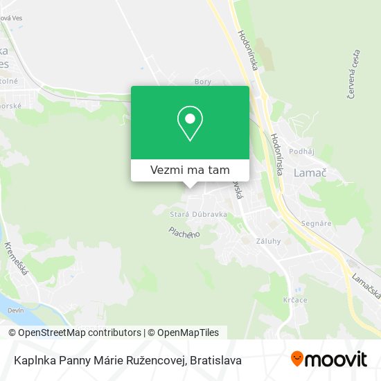 Kaplnka Panny Márie Ružencovej mapa