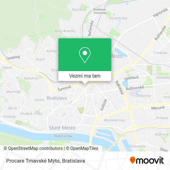 Procare Trnavské Mýto mapa