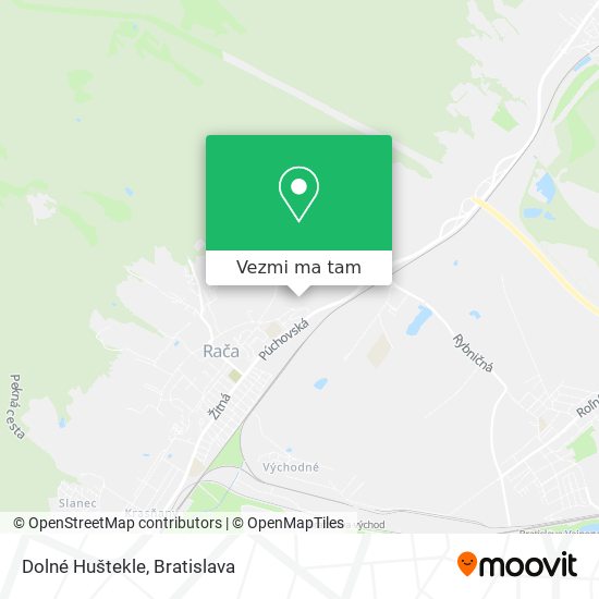 Dolné Huštekle mapa