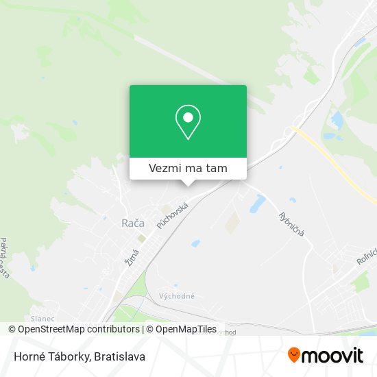 Horné Táborky mapa