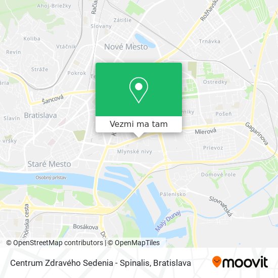 Centrum Zdravého Sedenia - Spinalis mapa