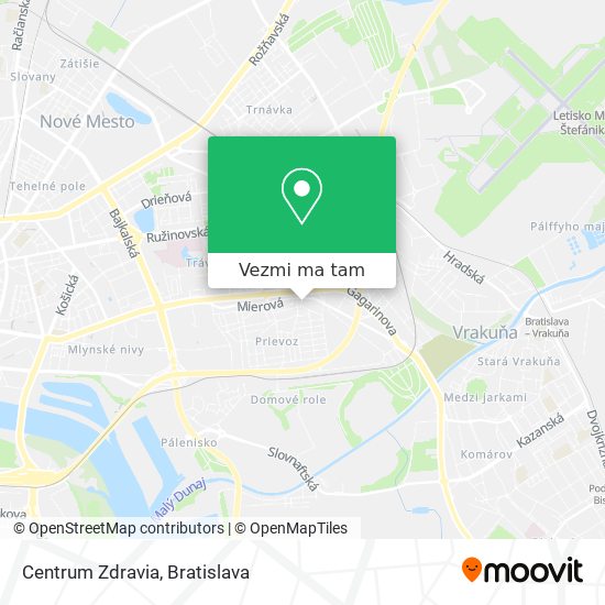 Centrum Zdravia mapa