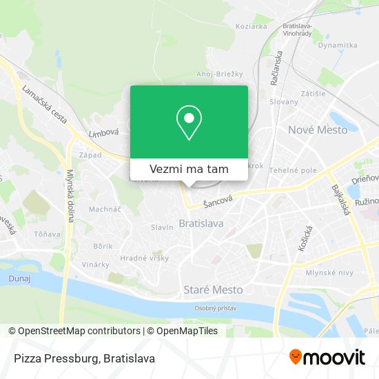 Pizza Pressburg mapa