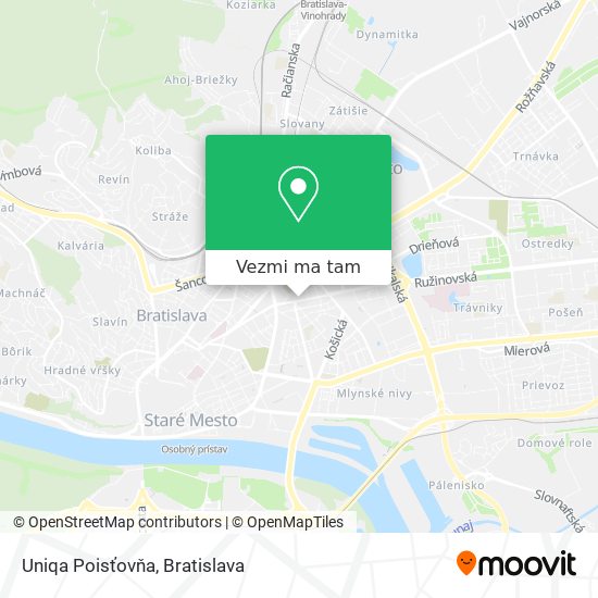 Uniqa Poisťovňa mapa