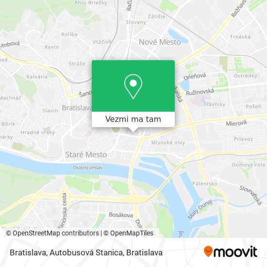 Bratislava, Autobusová Stanica mapa