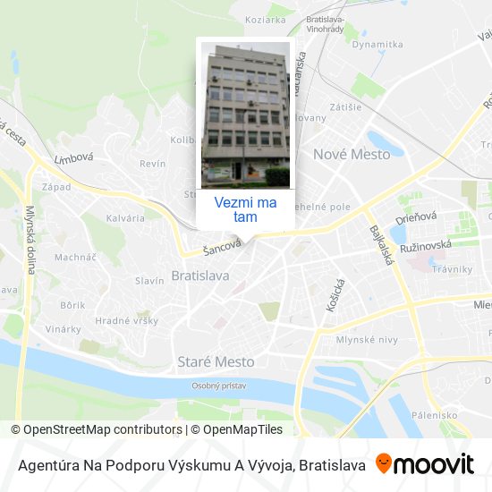 Agentúra Na Podporu Výskumu A Vývoja mapa