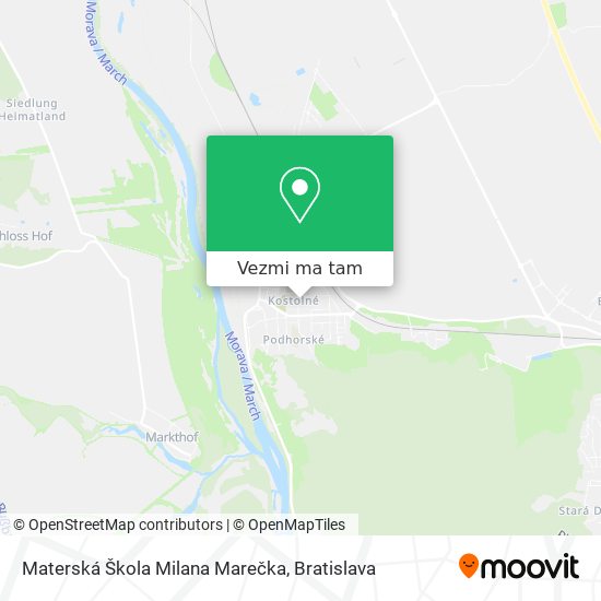Materská Škola Milana Marečka mapa