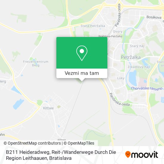 B211 Heideradweg, Reit- / Wanderwege Durch Die Region Leithaauen mapa