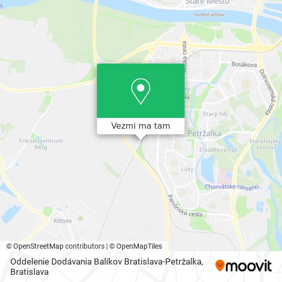 Oddelenie Dodávania Balíkov Bratislava-Petržalka mapa