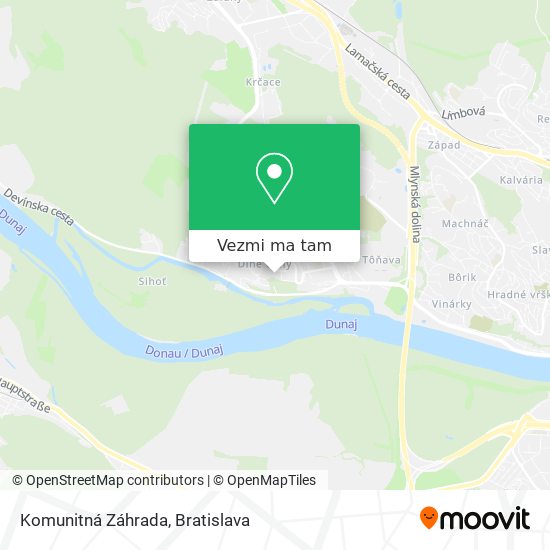 Komunitná Záhrada mapa