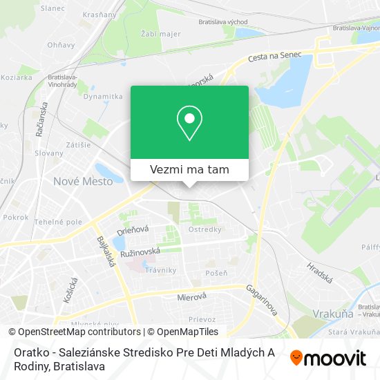 Oratko - Saleziánske Stredisko Pre Deti Mladých A Rodiny mapa