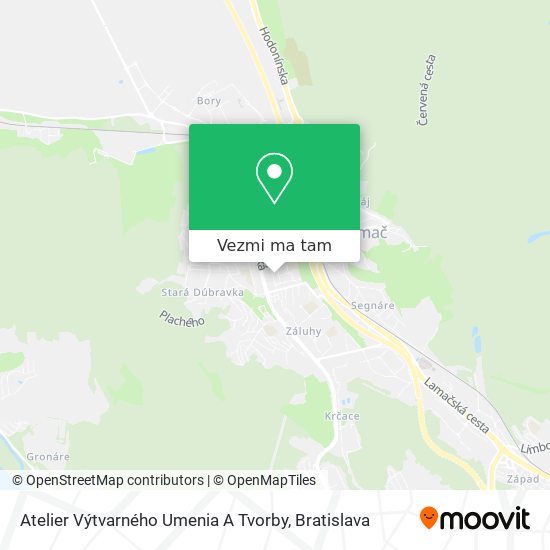 Atelier Výtvarného Umenia A Tvorby mapa