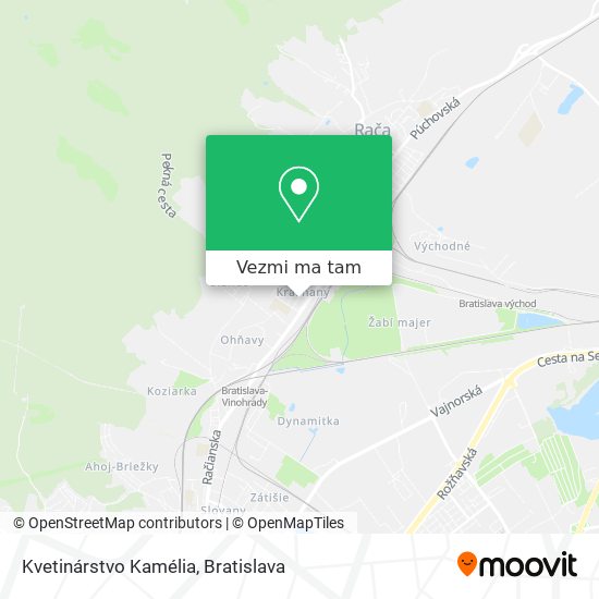 Kvetinárstvo Kamélia mapa