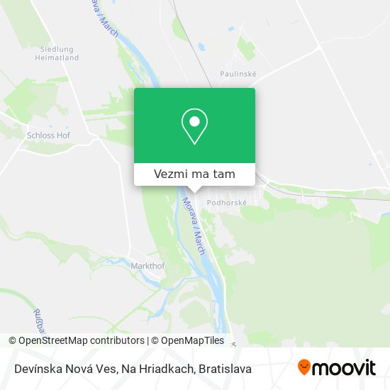 Devínska Nová Ves, Na Hriadkach mapa