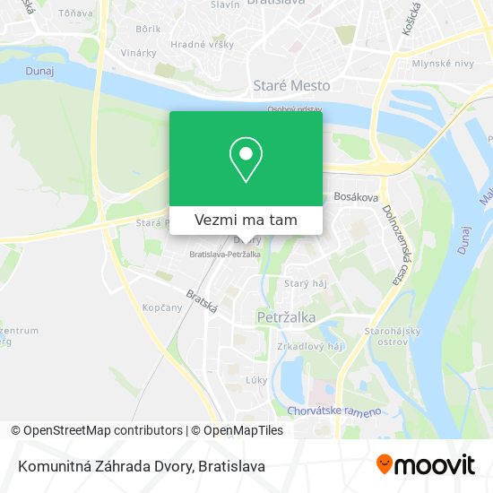 Komunitná Záhrada Dvory mapa