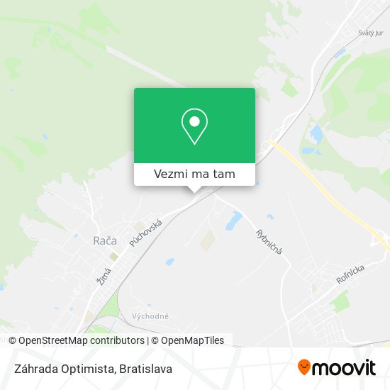 Záhrada Optimista mapa