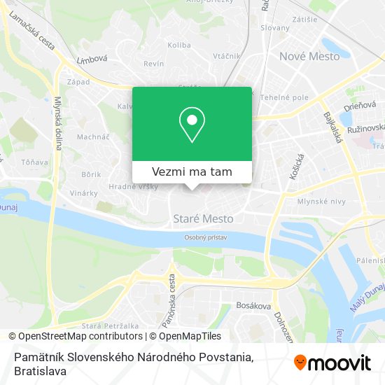 Pamätník Slovenského Národného Povstania mapa