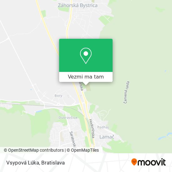 Vsypová Lúka mapa